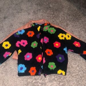 SHEIN Multicolor Fleece tahari microfiber jacket size 6 7 girls